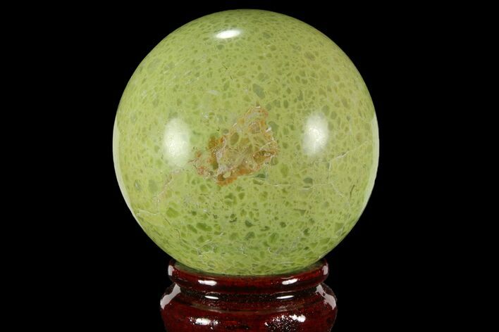 Polished Green Opal Sphere - Madagascar #95861